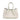 Claire - Genuine Woven Leather Tote - Cream