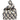 Knitted Fun Tote - Grey, Cream Black Checker