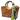 Rattan Tote Bag With Rounded Wooden Handles